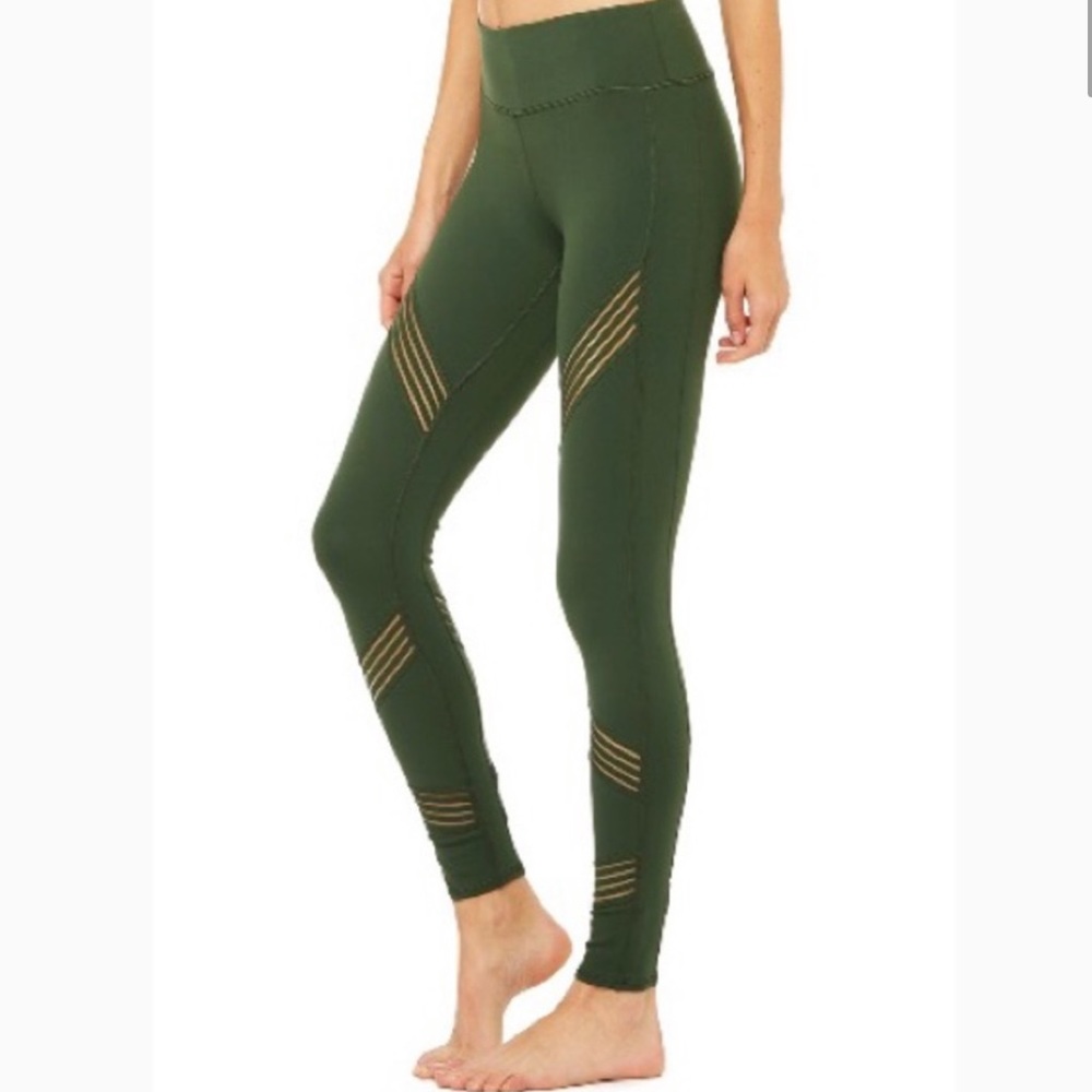 ALO Yoga Green Multi Legging Sz Large - Picture 14 of 15